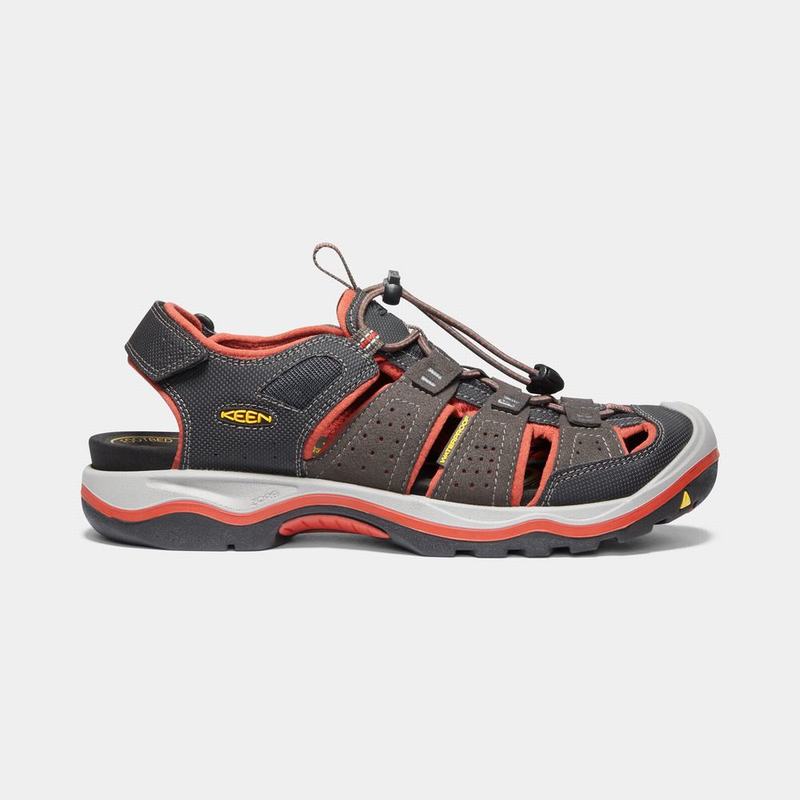 Keen Rialto II H2 - Erkek Trekking Sandalet - Kahverengi/Turuncu - Türkiye (123049PYN)